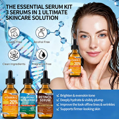 MZANK applying vitamin C and hyaluronic acid in a morning routine