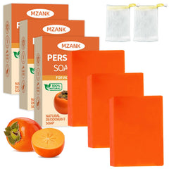 MZANK persimmon soap front packaging showing clean label and benefits