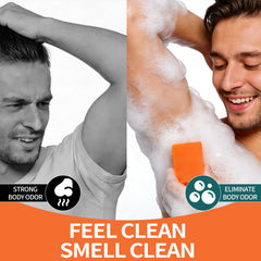 MZANK persimmon soap lather on hand demonstrating rich foam and cleansing