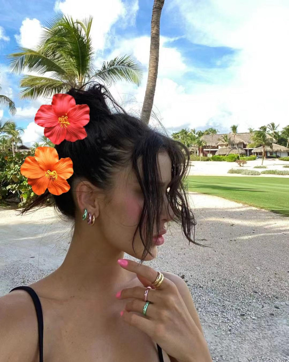 MZLUWM in hairstyle bun and braid showing versatile styling options