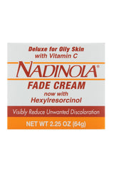 Nadinola fade cream texture close-up illustrating lightweight, non-greasy finish