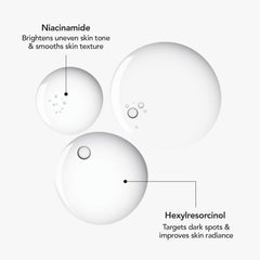 NADINOLA label closeup showing niacinamide and hexylresorcinol ingredients