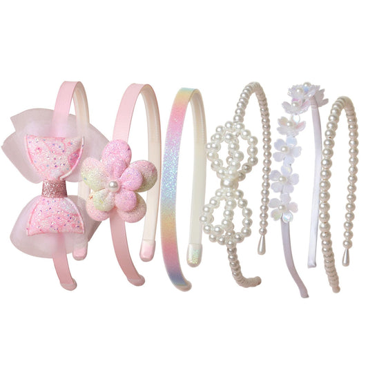 naibirdr front packaging showing six pink headbands, convenient gift-ready