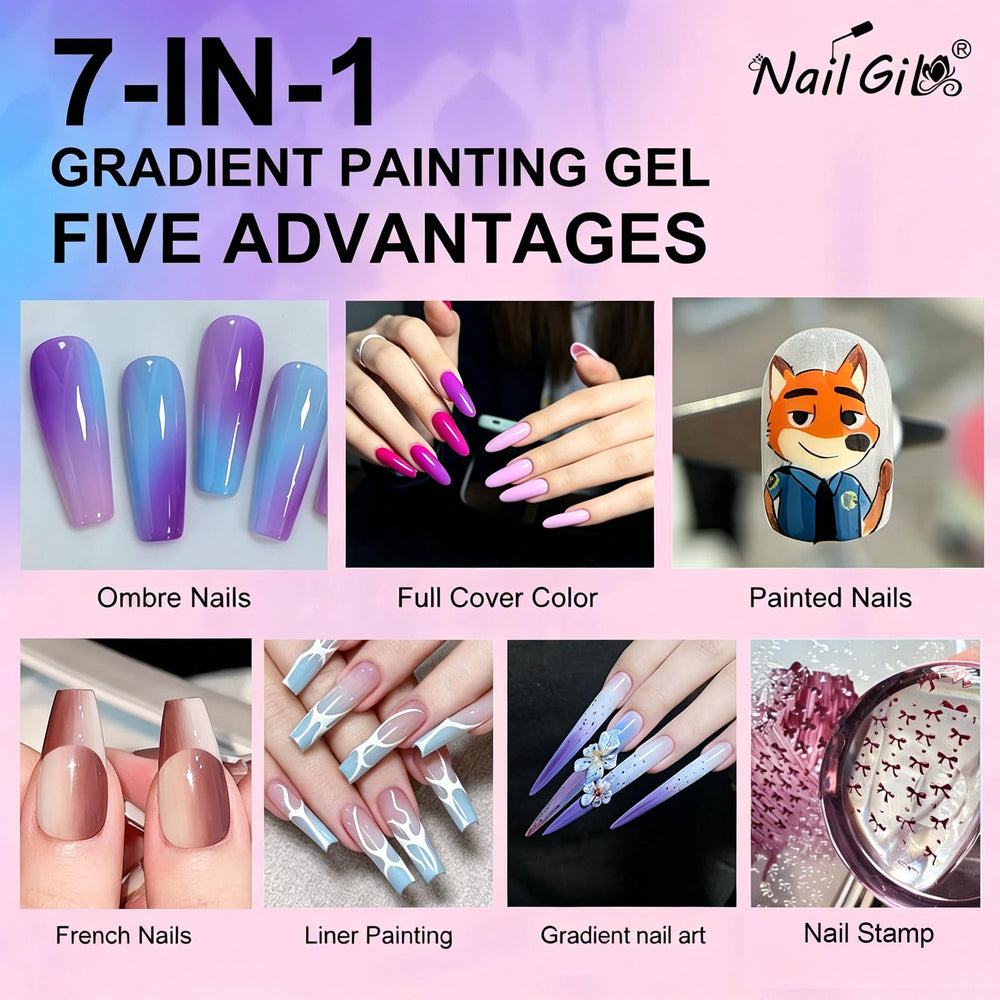 NAIL GIL sponge pen and twenty square sponges close-up showing precise application control