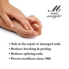 Nail Magic brush detail demonstrating even application and precise control