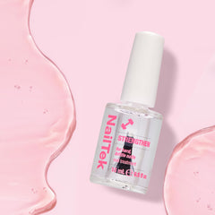 Nail Tek ingredient label with hydrolyzed wheat protein and calcium benefits