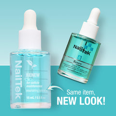 Nail Tek application dropper delivering precise oil for tidy cuticle care