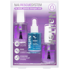 Nail Tek rescue kit front packaging showing complete three-step system benefit
