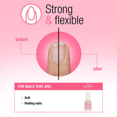 Nail Tek textured swatch showing translucent finish and micro-fiber smoothing benefit