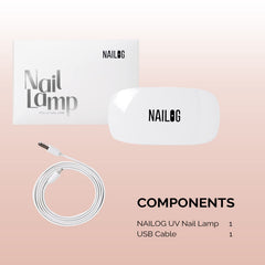 NAILOG placed on desk for hands-free curing and convenient use