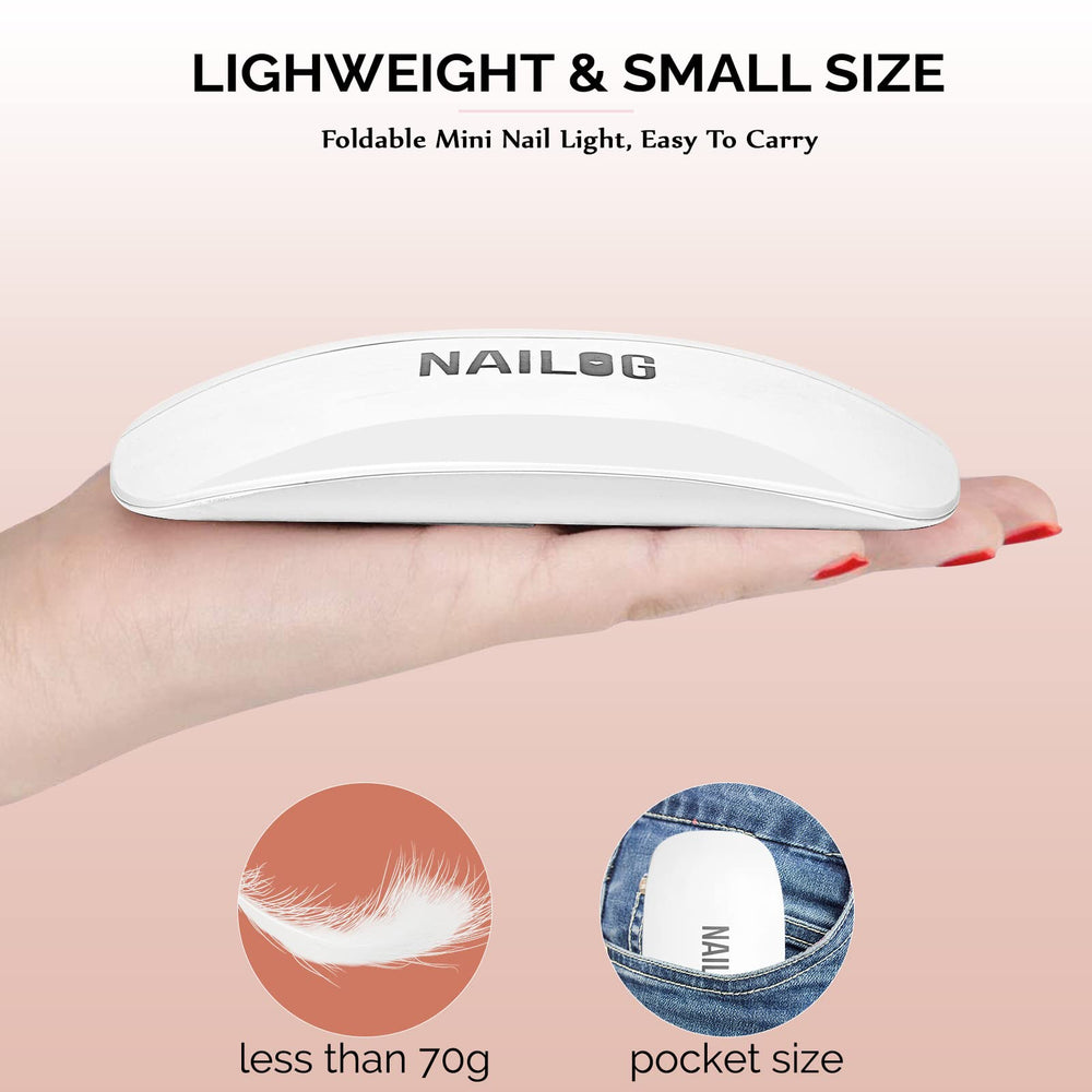 NAILOG LED top closeup highlighting dual-wavelength beads for wide compatibility