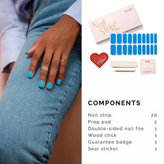 NAILOG strip beside finger to show extra-long 31mm fit and coverage