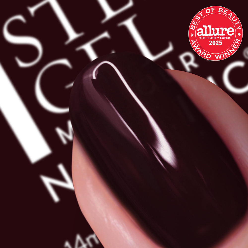 Nails Inc wide hugging brush close-up delivering precise, streak-free application benefit