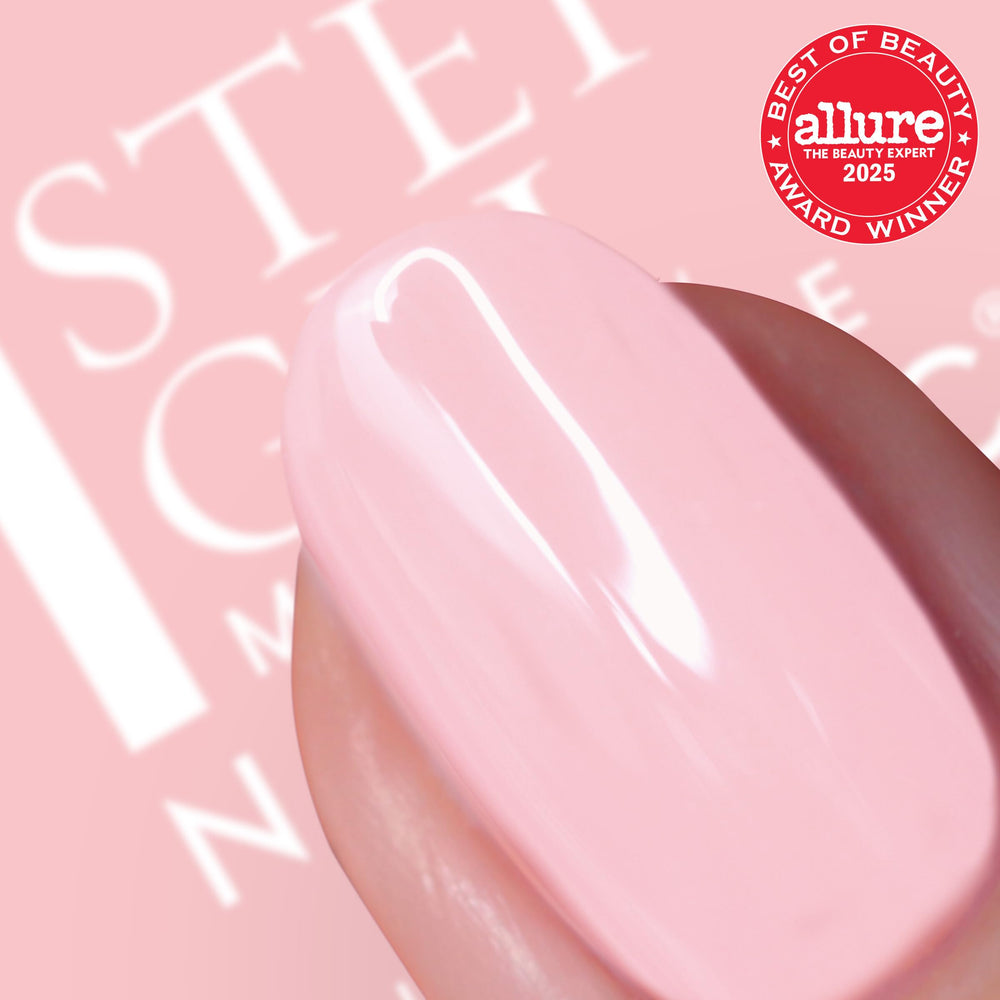 Nails Inc wide non-drip brush close-up for precise, fewer-stroke application benefit