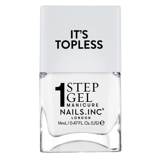Nails Inc Reese front packaging showing bright white shade and glossy benefit