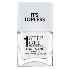 Nails Inc Reese front packaging showing bright white shade and glossy benefit