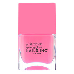 Nails Inc Taylor front packaging showing neon pink polish and glossy finish