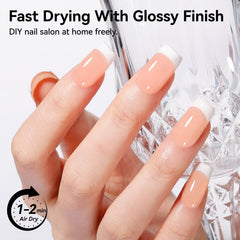 Nailshion brush stroke on nail swatch showing buildable translucent coverage