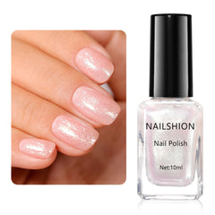 nailshion bottle front view showing chrome pearl shimmer and glossy benefit