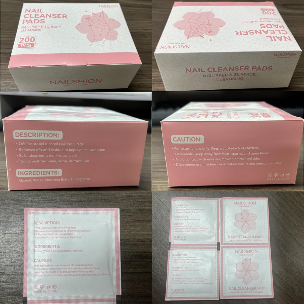 Nailshion label and ingredients panel highlighting gentle formula