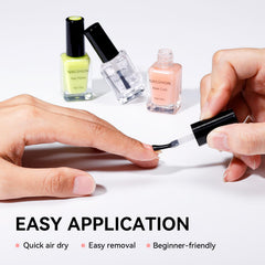 Nailshion set beside manicure tools on desk, ideal for quick at-home salon results