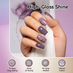 Nailshion manicure in use hands applying polish for quick-dry, at-home salon look