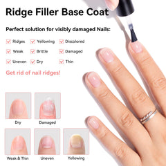 Nailshion milky finish closeup showing satin tint that conceals ridges