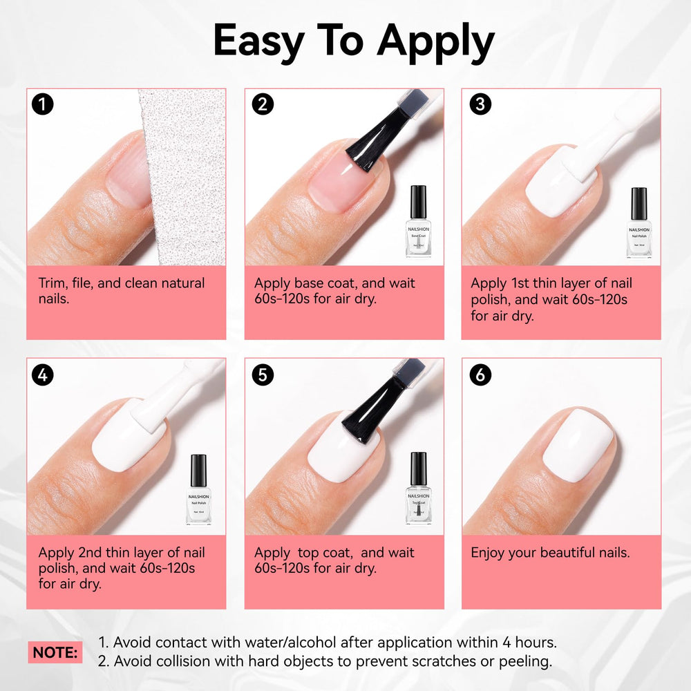 Nailshion size comparison on hand showing compact 0.35 fl oz travel-friendly benefit