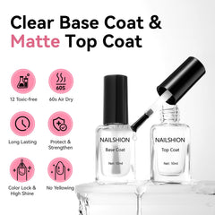 Nailshion wide brush close-up for even application and fewer streaks