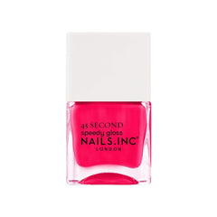 Nails Inc front packaging showing pink coral polish and fast dry benefit