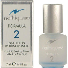 Nailtiques Formula 2 front bottle showing label and compact size for easy travel