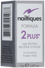 Nailtiques Formula 2 Plus applied to natural nail demonstrating strengthening effect