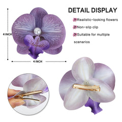NAISIER clip worn in hair side profile adding tropical style and secure hold