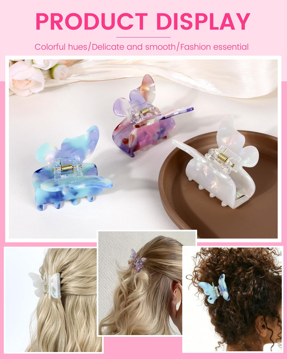 NAISIER side profile highlighting metal spring detail for secure hair grip