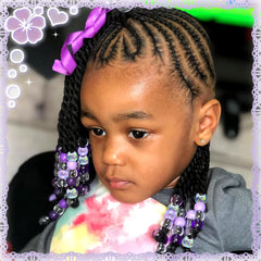 NAISKA beads threaded on a braid for colorful styling inspiration