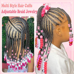 NAISKA mixed beads in a styled ponytail showing decorative impact