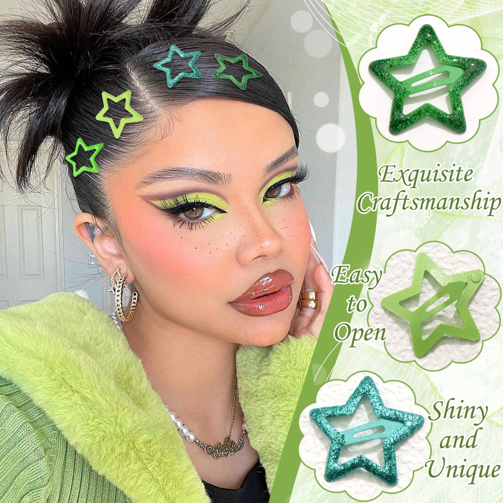 NAISKA star clips holding sections of long curly hair with secure grip