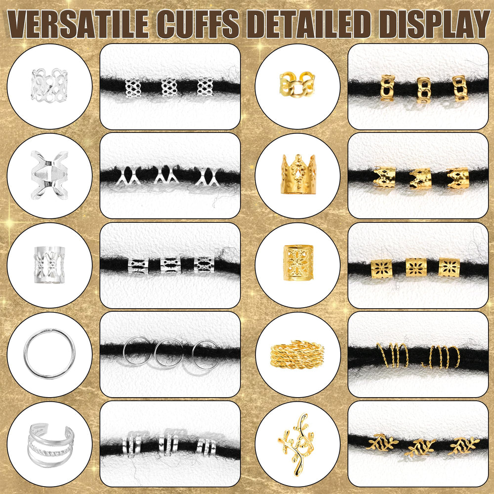 NAISKA scattered gold and silver cuffs display style variety