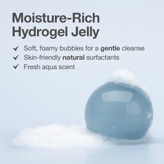 Naisture gel dispensed on hand demonstrating easy spreadability and hydration