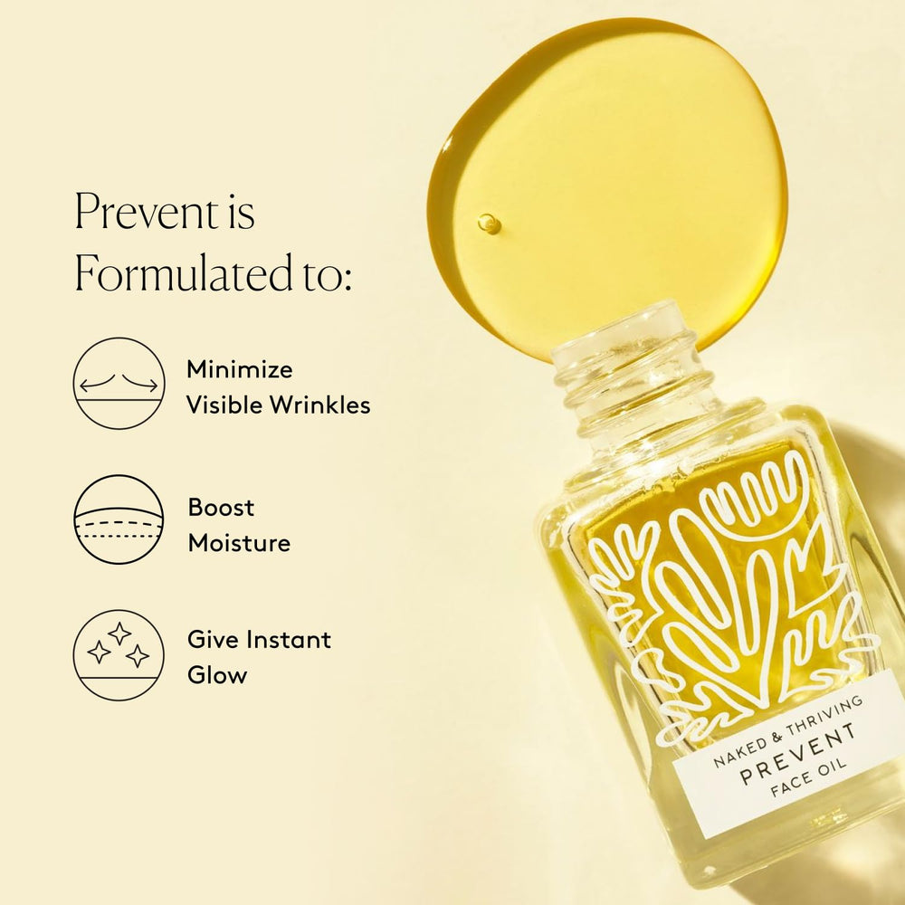 Naked & Thriving oil texture on hand demonstrating smooth absorption benefit