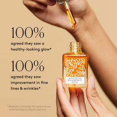 Naked & Thriving oil texture on skin demonstrating lightweight, non-greasy absorption