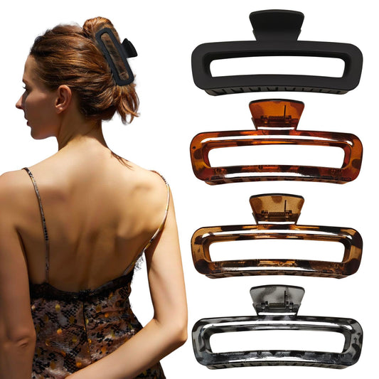 Nalodu large hair claw front packaging showing four-clip set and benefits