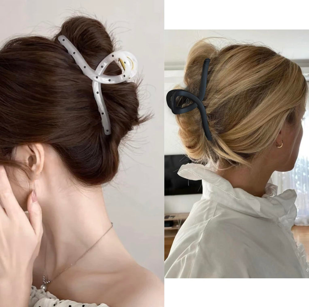 Nalodu red clip securing a full bun for reliable hold