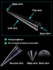 Namgznso tips held in hand illustrating dramatic XXL length and visual impact
