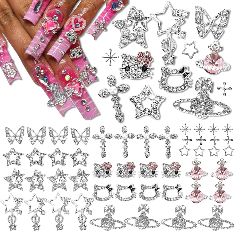 Namifin front package showing all 48 nail charms for versatile designs