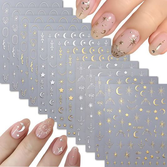 Namrec front packaging showing 12 moon star decal sheets and quick selection benefit