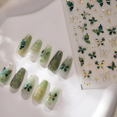 Lifestyle shot of Namrec manicure setting showing polished nails and party-ready finish