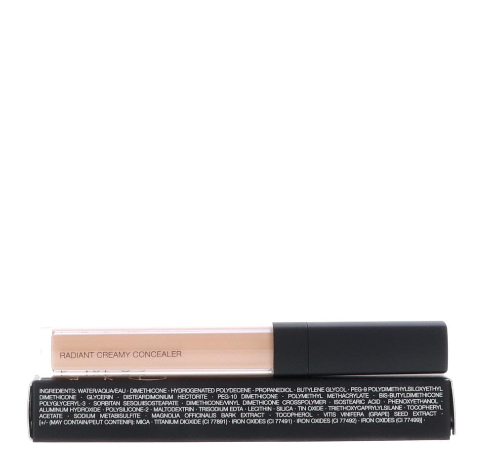 NARS label close-up showing shade Medium 2 Ginger and ingredient clarity benefit