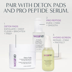 NASSIFMD on bathroom vanity next to skincare items suggesting everyday routine ease