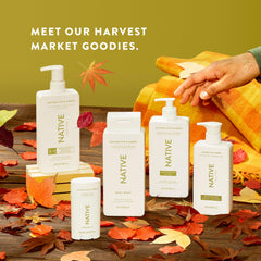Native on bathroom shelf styled scene offering seasonal fragrance comfort